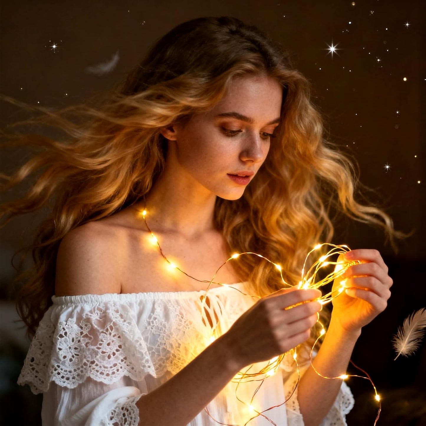 ZNYCYE 50 LED Fairy Lights with Timer,8.2Ft 8 Modes Battery Operated Fairy Lights, 6 Pack Mini Led String Lights for DIY Wedding Bedroom Mason Jar Vases Table Party Christmas Decoration (Warm White)