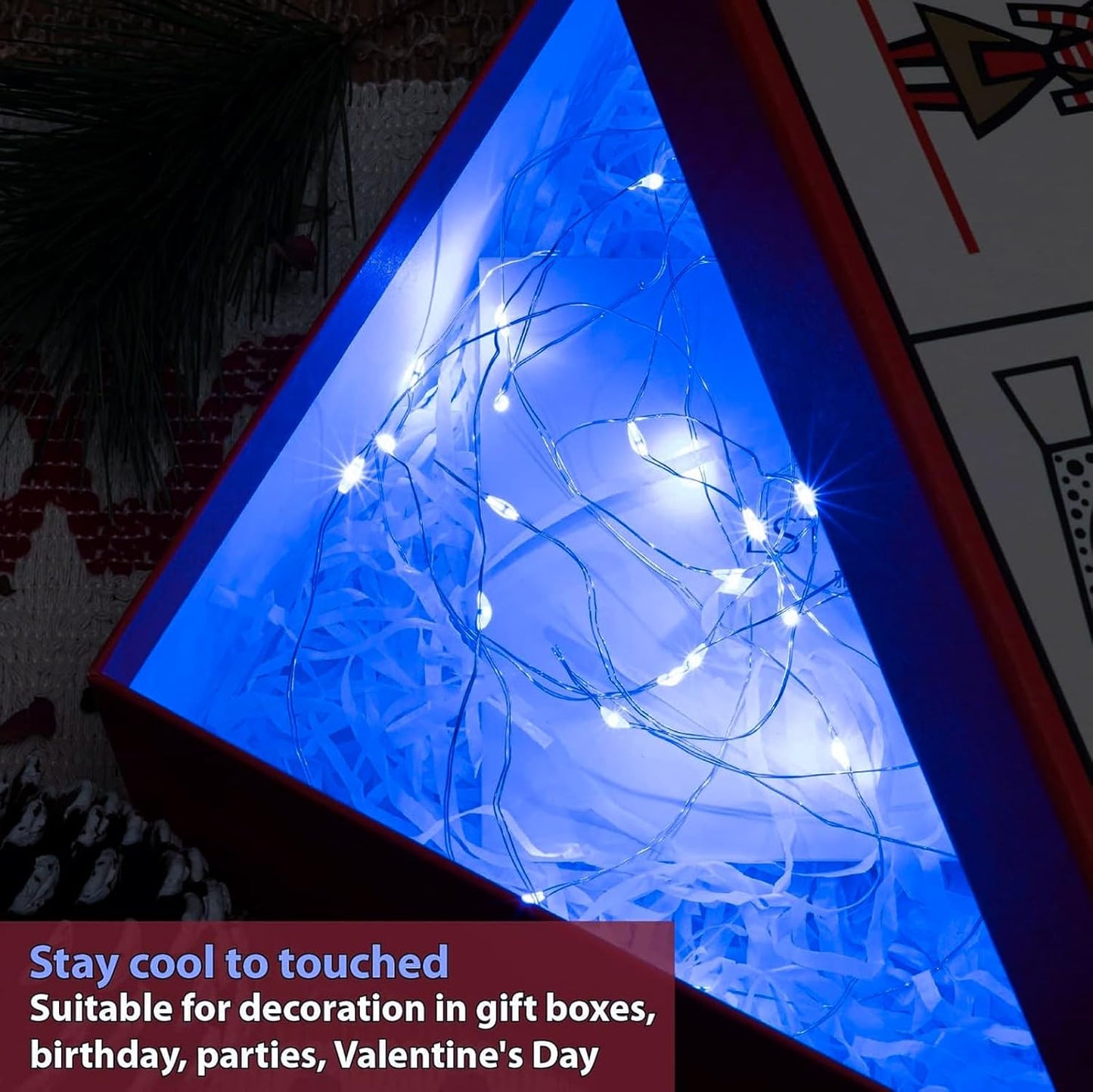 HXWEIYE 6 Pack Blue Fairy Lights Battery Operated, 7ft 20LED Mini Mason Jar Fairy String Lights, Waterproof Firefly Starry Light for DIY Wedding Party Bedroom Patio Christmas Décor