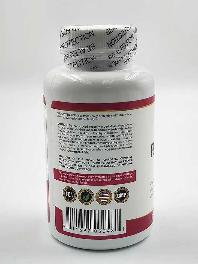 Female Hormone Supplement - Menopause Support Capsules for Women - Womens Hormone Support with Black Cohosh, Red Clover, Blessed Thistle, Wild Yam, & Raspberry - 60 Vegetable Capsules