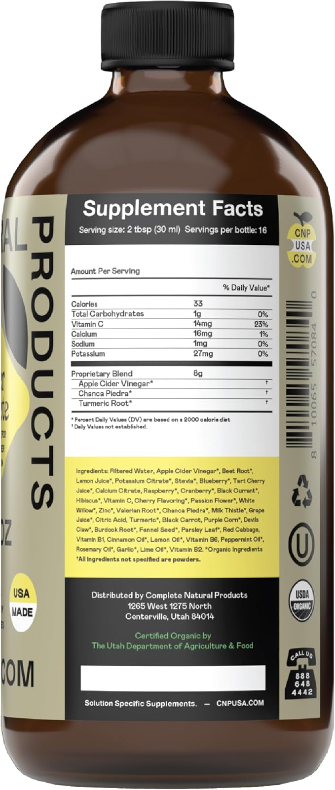Complete Natural Products Gallbladder Complete - 16oz Glass Bottle, Gallbladder Cleanse Supplement