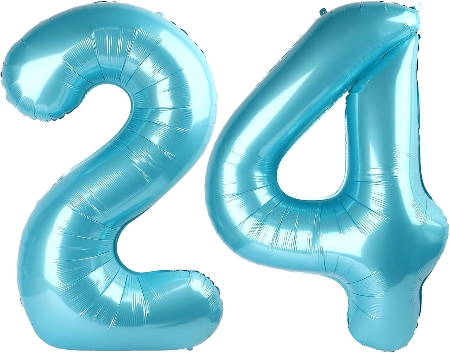 Pearl Blue 24 Number Balloon