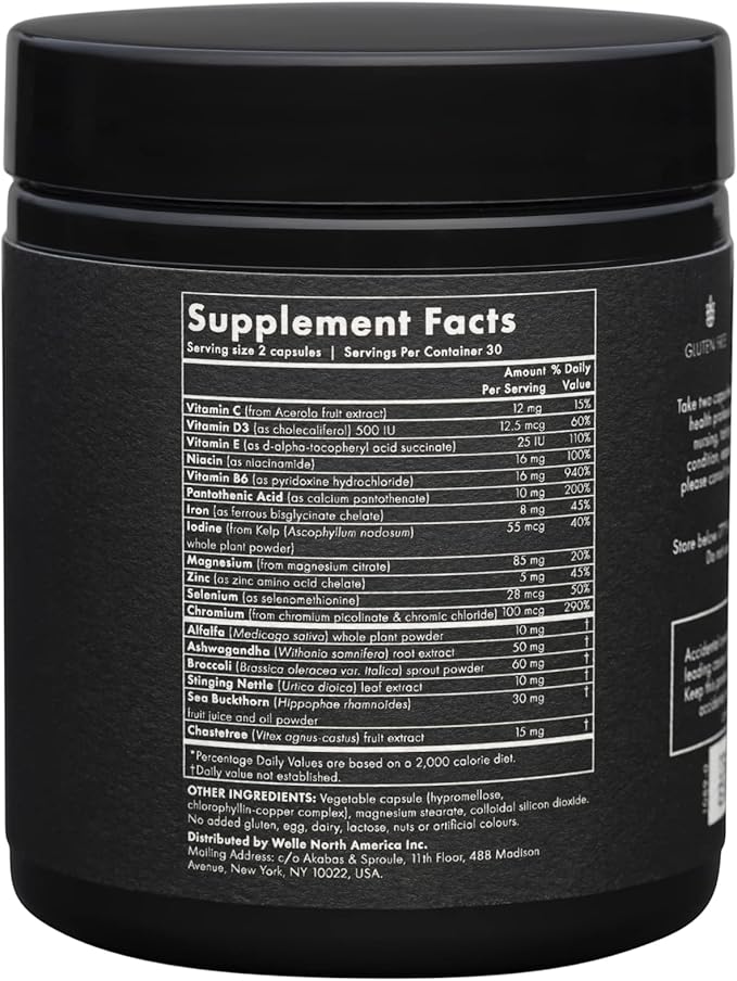 WelleCo PMS Elixir and The Goddess Elixir Bundle | Premenstrual Support Supplement for Women, Magnesium and Ashwagandha Capsules with Iron, Iodine | Hormone Balance for Women, Supports Perimenopause