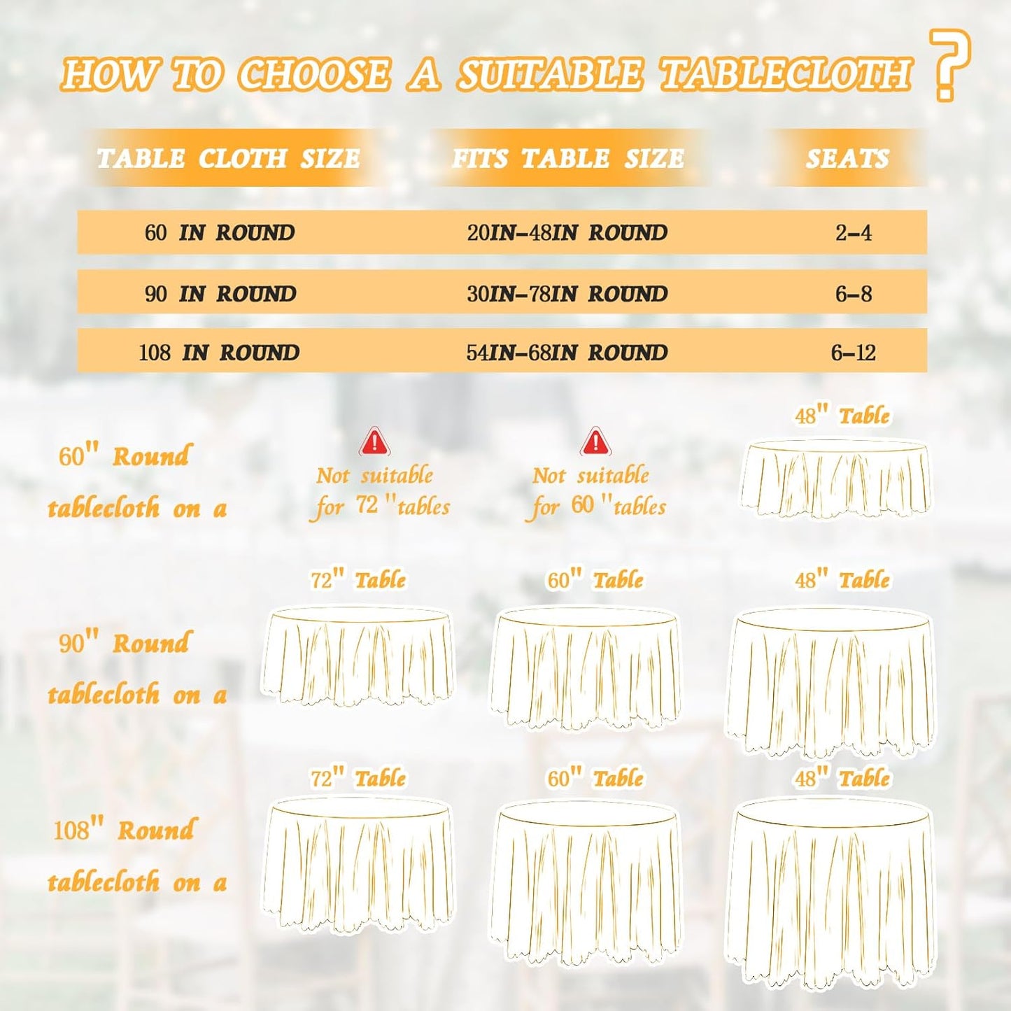 KKJIAF 1 Pack Round Table Cloths 90 Inch, Gold Overlay Round Satin Table Cover, Silky Satin Dining Tablecloths for Wedding Buffet Parties Banquet Decoration