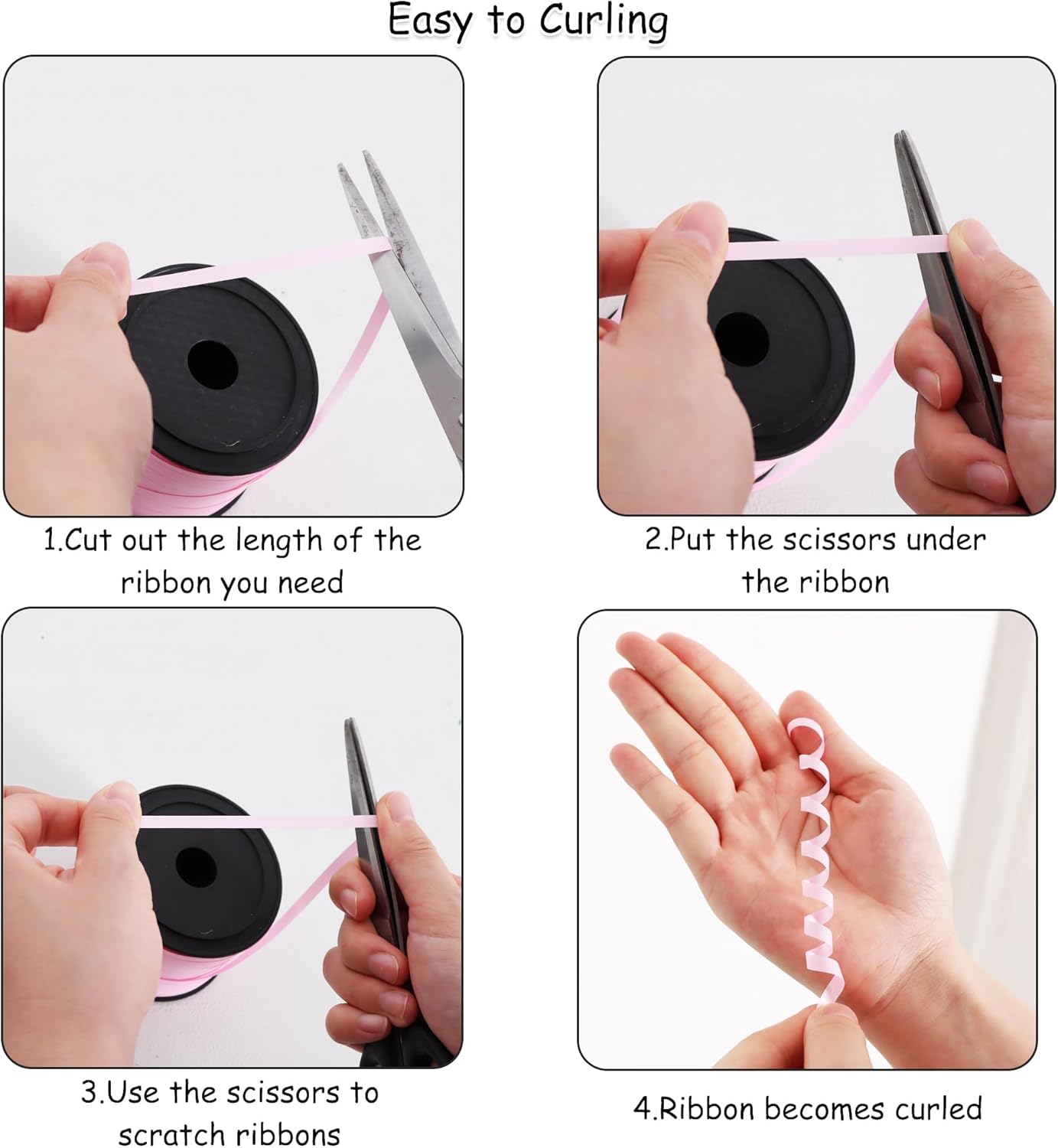 BEISHIDA 6 Assorted Colors Curling Ribbons Balloon String Ribbons - Pastel Colors 6 Rolls for Gift Warppping Birthday Easter Party Decorations