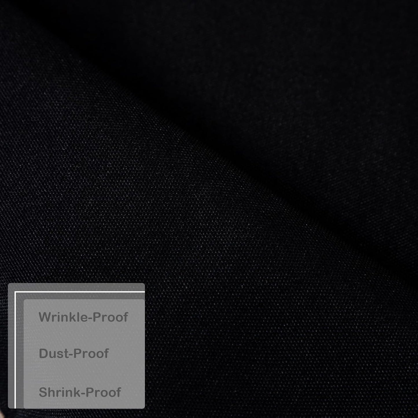 Small Square Black Tablecloth 36 x 36 Inch Polyester Fabric Washable Table Cover Decorative Wrinkle Resistant Solid Color Table Cloth for Kitchen Dinning Party Wedding Camping