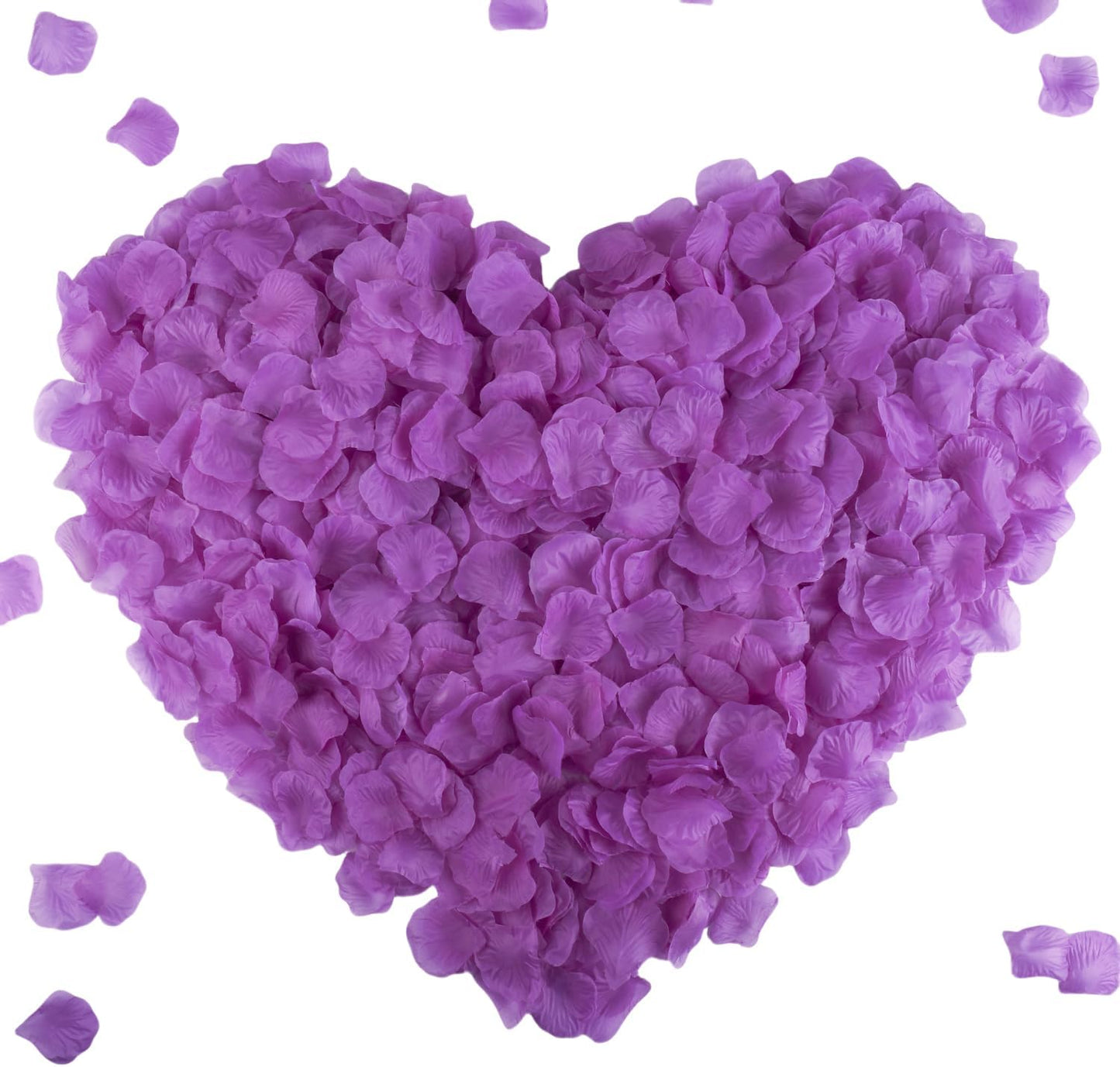 CODE FLORIST 1100 PCS Silk Rose Petals,Fake Rose Petals for Romantic Night,Wedding,Proposal Anniversary Flower Decorations(Separated,Scented,Purple)