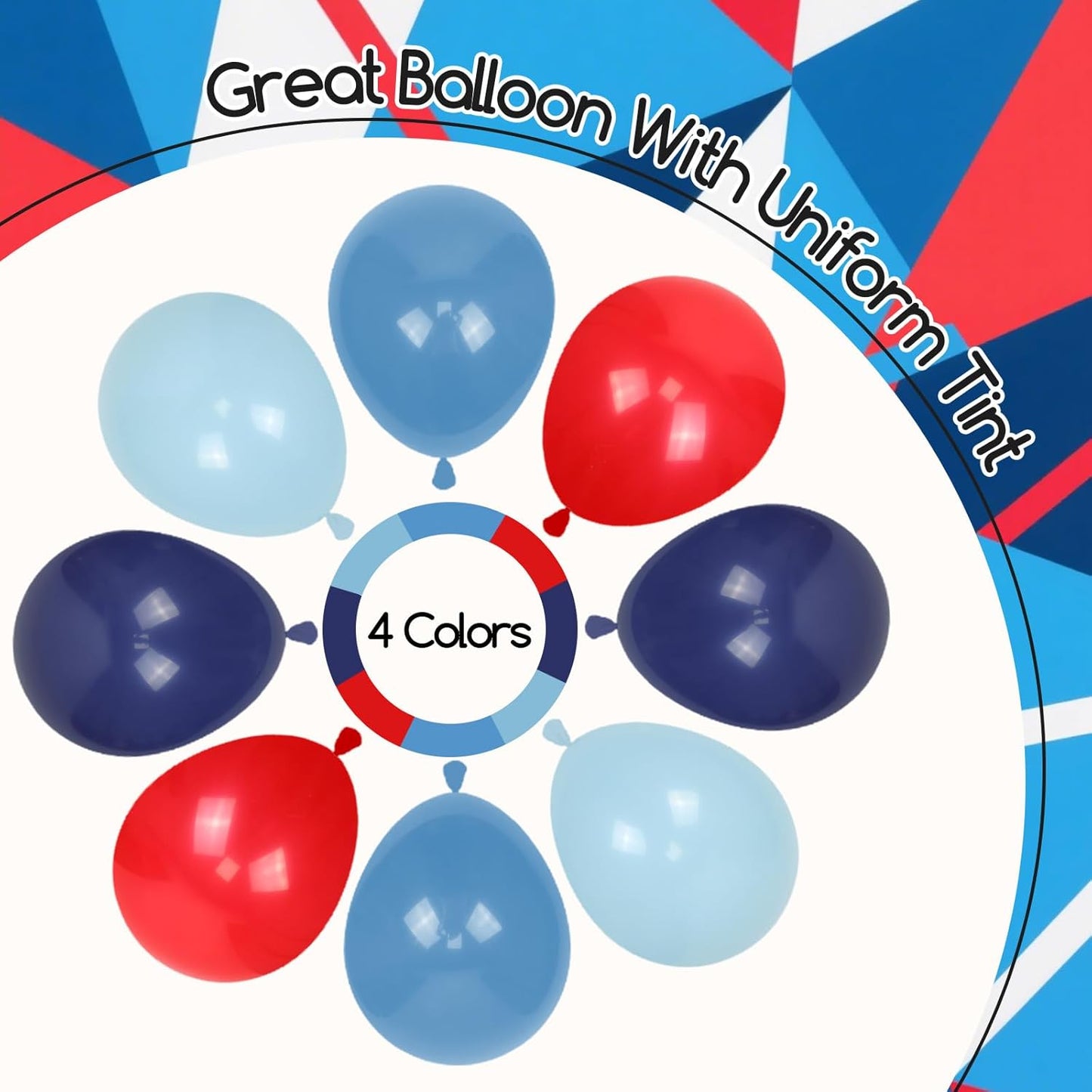 60pcs Red and Blue Balloons 12inch with Navy Slate Dusty Blue Red Balloons for Baby Shower Birthday Party Decorations