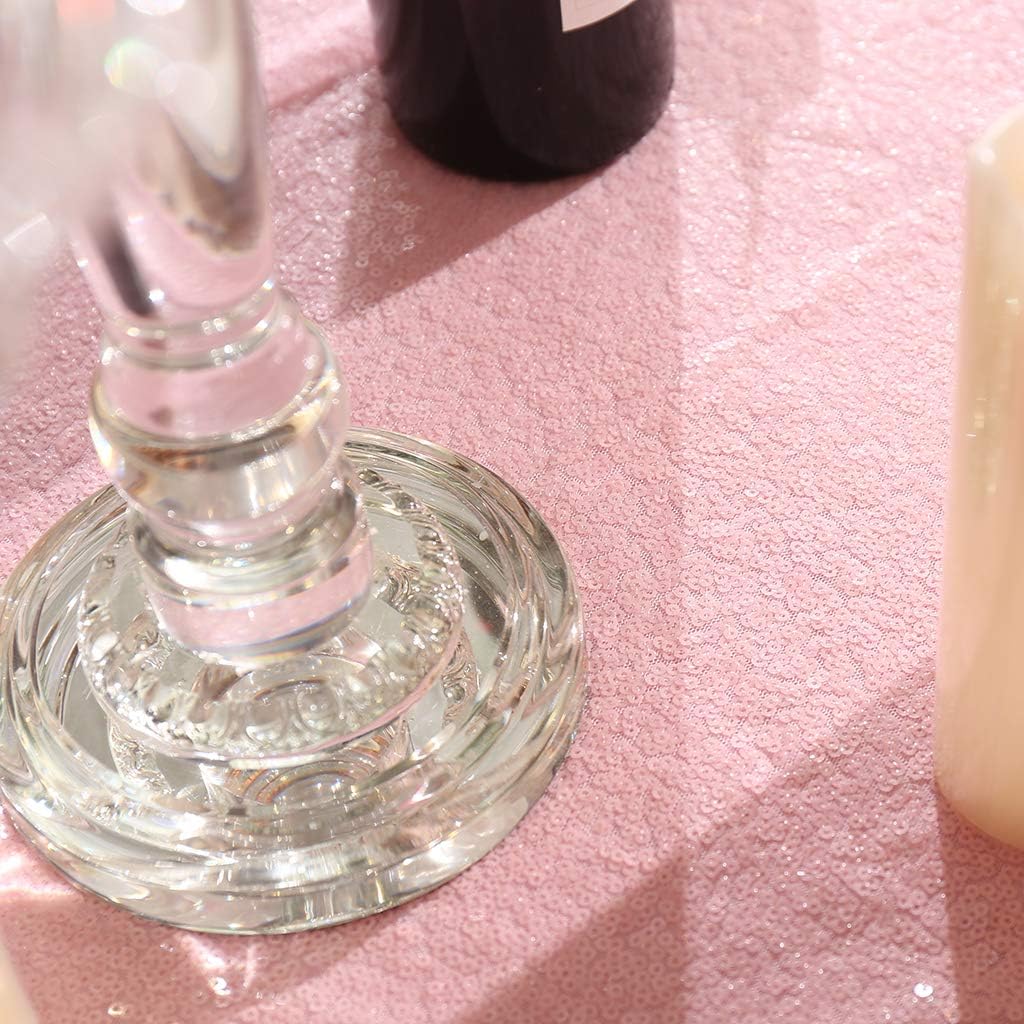 Eternal Beauty Pink Table Runner for Wedding, 2PCS-12x108 Sequin Table Runner Decorations for Birthday Parties, Banquets, Graduations,Christmas