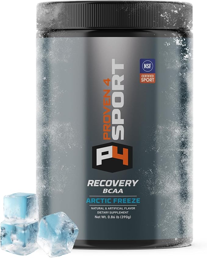 Proven4 Bcaa Post Workout Recovery Powder – NSF Certified for Sport Muscle Recovery Supplements with Electrolytes and Amino acids Powder Arctic Freeze Flavor 30 Servings