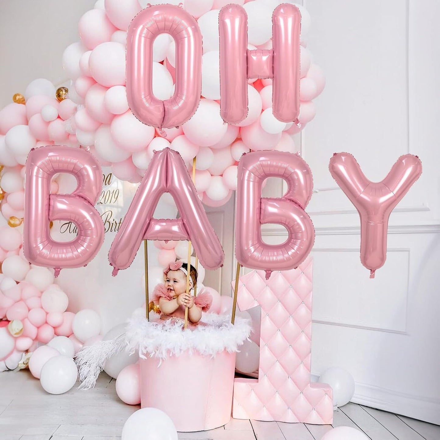 Custom Balloon Letter T - Large Mylar Helium Alphabet T - Pastel Pink Decor, 40" Inflatable Light Pink Letter T Foil Balloons for Girls Birthday Party Decoration Supplies