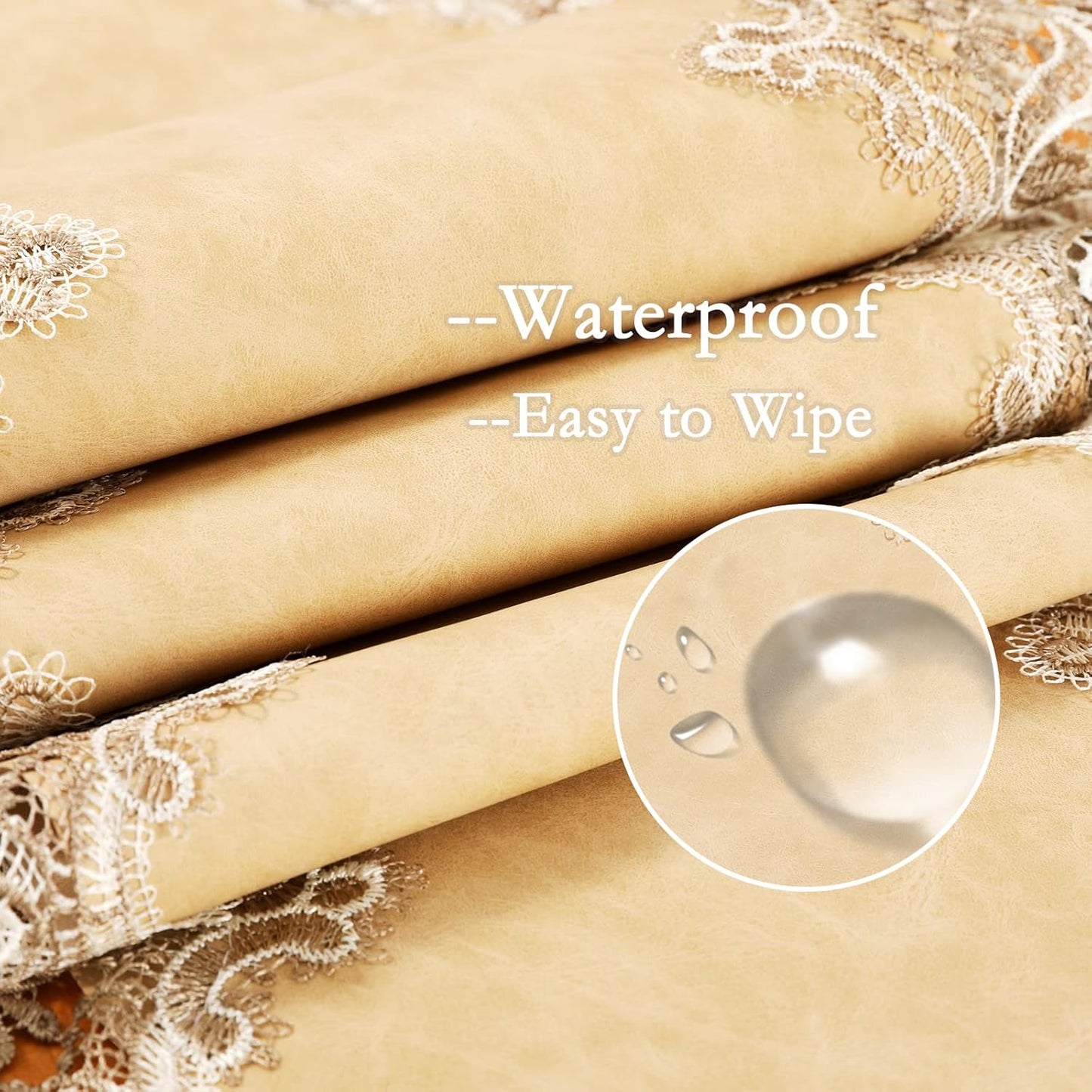 Vintage Lace Dining Table Runner, 72 Inches Macrame Coffee Table Runners for Kitchen Home Christmas Party Decorations (16x72 inch,Beige)