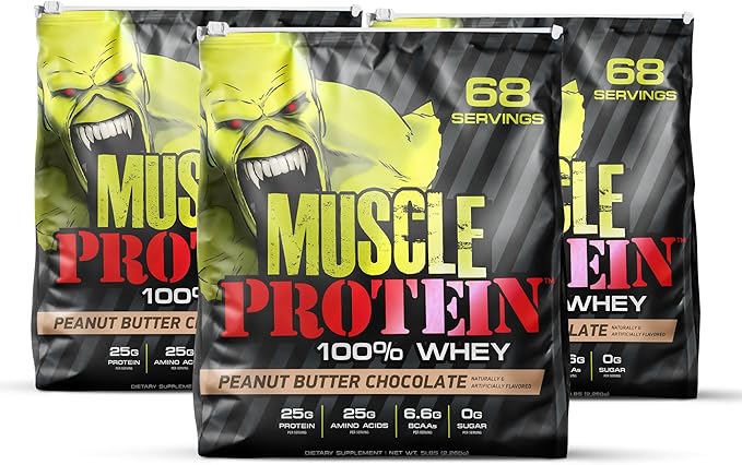 Whey Protein Powder (15 lbs/Pack of 1) – Delicious Peanut Butter-Chocolate Flavor, Cold Filtered for Maximum Absorption, 25g Protein, 6.6g BCAAs/Serving,0g Sugar-Perfect for Muscle Building & Recovery