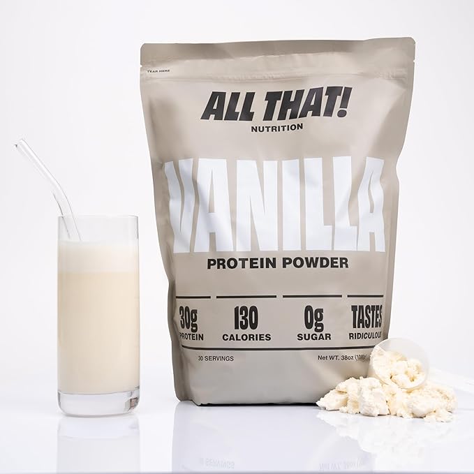 Vanilla Whey Protein Powder, 30G of Protein, Low Calorie & Fast-Absorbing, 0 Sugar, Soy-Free & Gluten-Free Protein Powder, 30 Servings