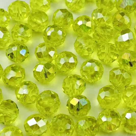 500pcs 3mm Crystal Glass Beads for Crafts Faceted Rondelle Glass Beads for Jewelry Making Crystal Spacer Beads for Necklaces Bracelets Earrings DIY Craft(Lemon Yellow AB)