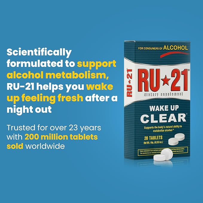 The Supplement for When You Want to Drink & Go to Work The Next Morning | Feel Better After Celebrating & Support Your Liver | Trusted for 23 Years | Made in USA (20-Pill x 6-Pack, 60 Servings)