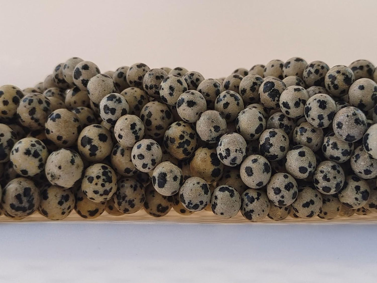 Stone Beads 10mm 60pcs Dalmation Spot Jasper Beads Round Loose Gemstones Beads for Bracelet Necklace Jewelry Making (10mm, 61009 Dalmation Spot Jasper)