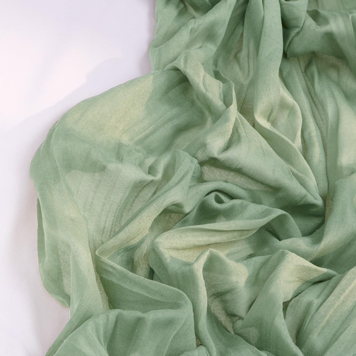 Sage Green Cheesecloth Table Runner Fall Table Runner Boho Gauze 120 Inches Sage Cheese Cloth Fall Table Decorations for Thanksgiving Wedding Bridal Baby Shower Tea Party