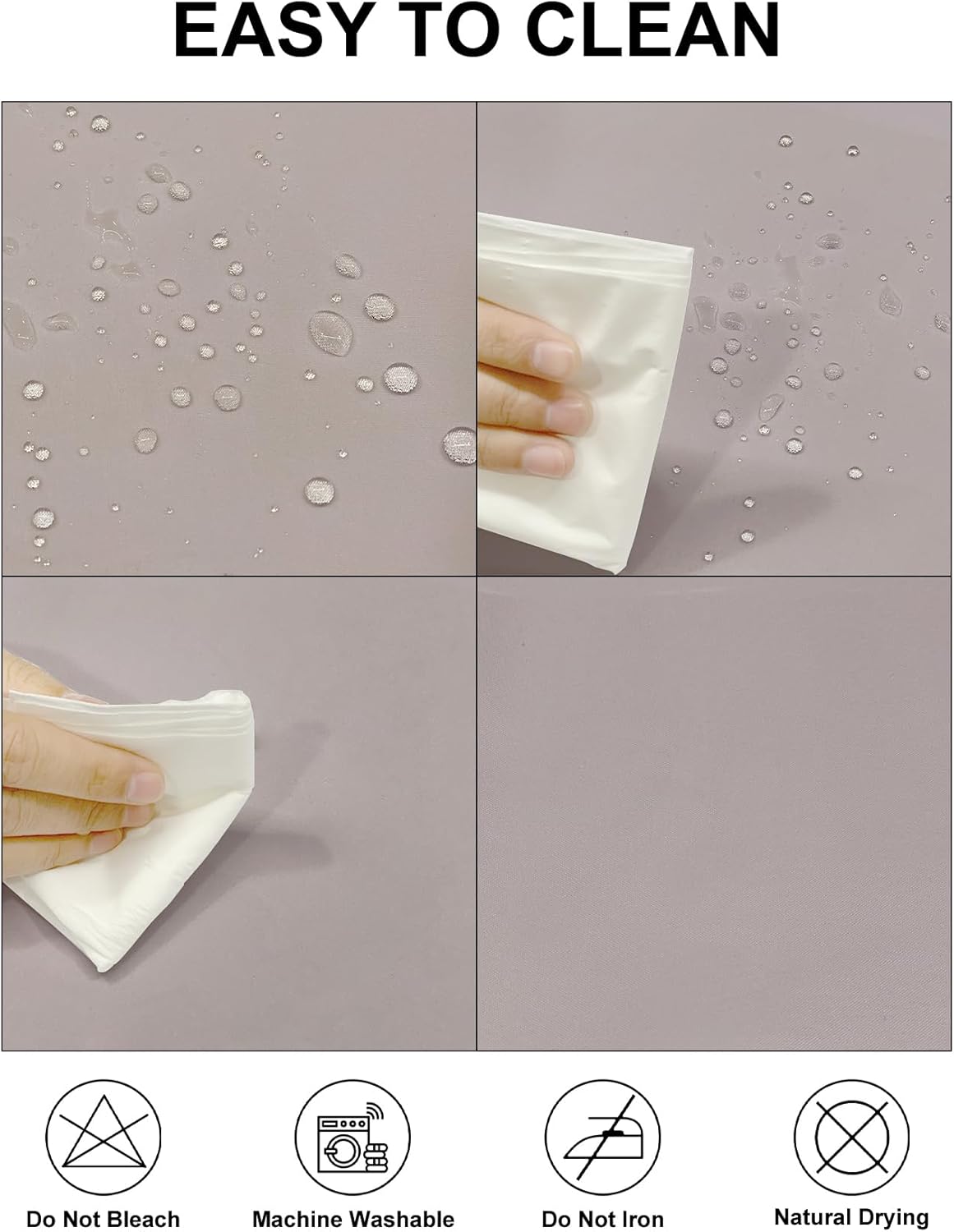 Fokitut 2 Pack Waterproof Rectangle Tablecloth, 60x102 Inch, Stain Resistant and Wrinkle Polyester Table Cloth, Fabric Table Cover for Kitchen Dining, Wedding, Party, Holiday Dinner-Silver