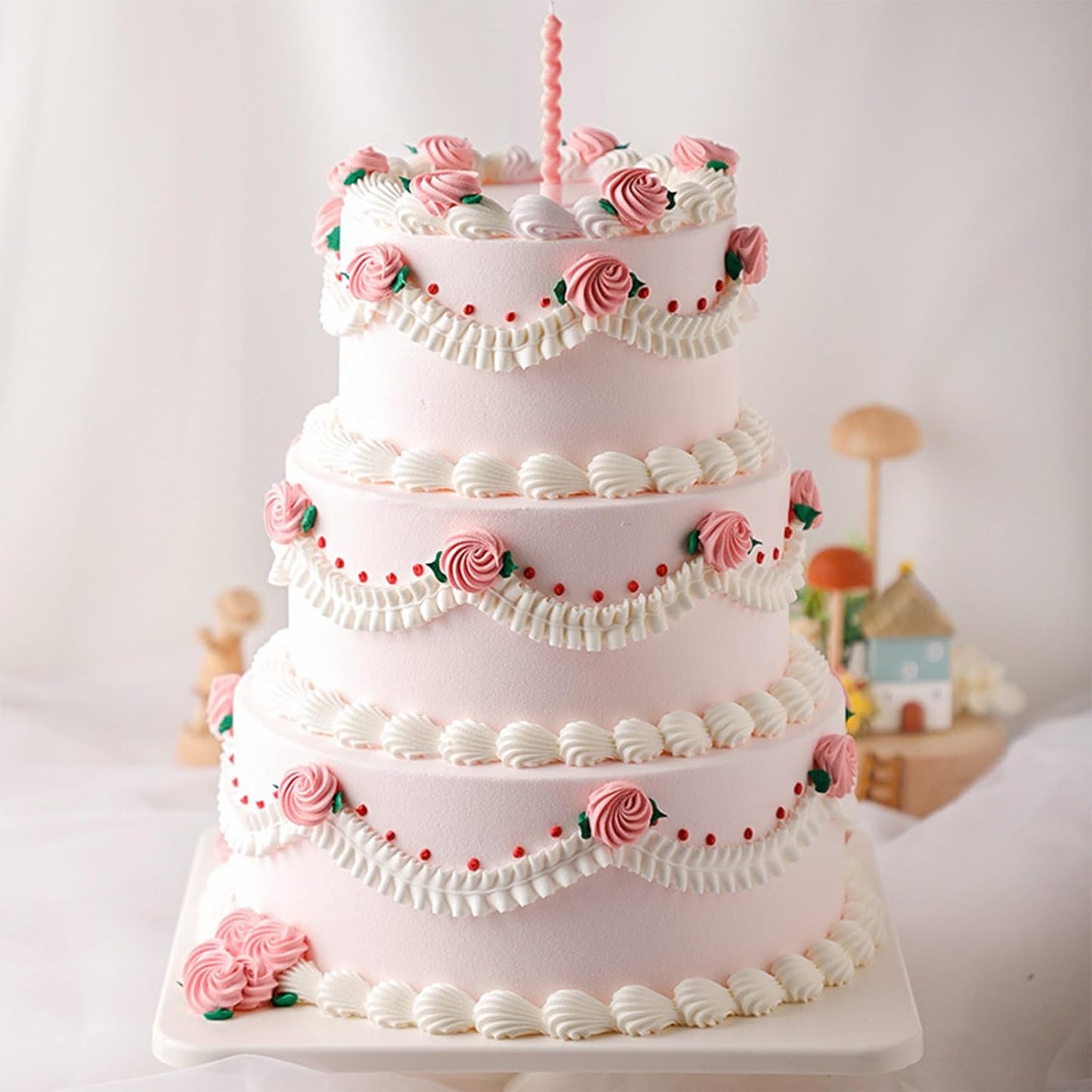 Lambeth Cake Border Fondant Molds, Whipped Cream Shaped Silicone Molds, Cake Decoration Chocolate Baking Molds for Cupcake Topper Mousse Cookie Candy Gum Paste Clay Resin DIY Crafts