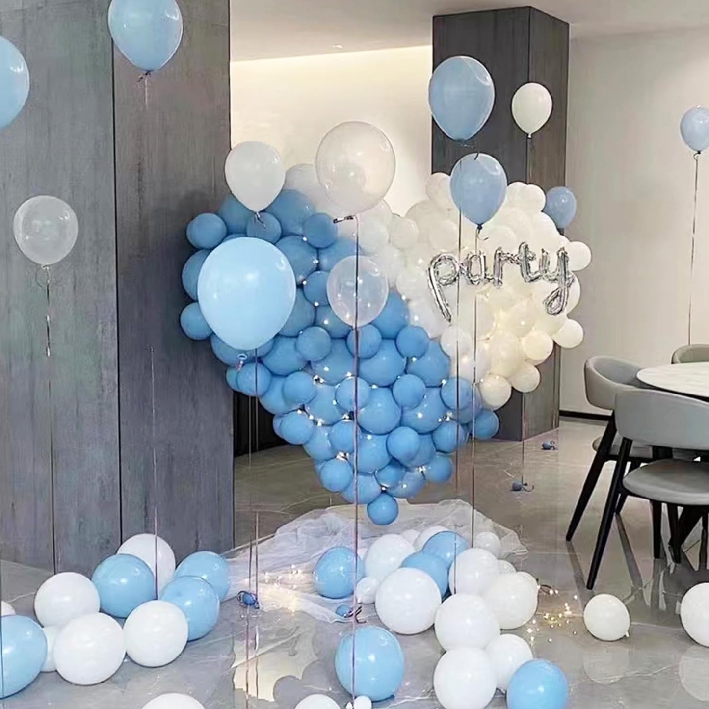 KAWKALSH 200pcs White Balloons 5 Inch, Small Mini Latex Balloons for Party Birthday Baby Shower Anniversary Festival Arch Garland Decoration