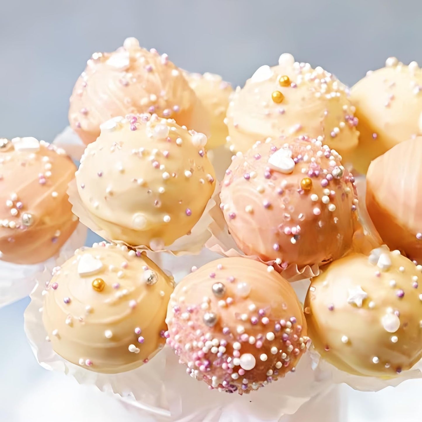 Edible Pink Pearl Sugar Sprinkles Candy 2mm Mini Pearls Cake Decorations Cupcake Toppers Cookie Decorating Perfect for Wedding Party Valentine Halloween Christmas Supplies 3OZ