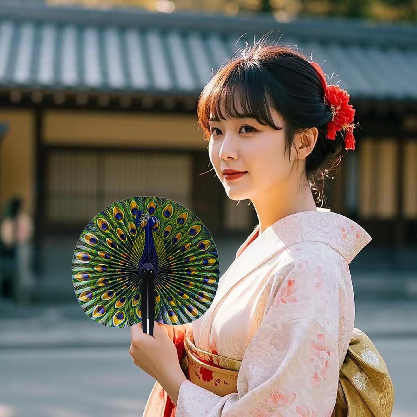 10 Pcs 10" Safari Print Peacock Fans Decorations Animal Folding Paper Hand Fans Bulk for Gifts,Weddings Festival,Birthday,Summer,Party Favors,School Cultural Shows