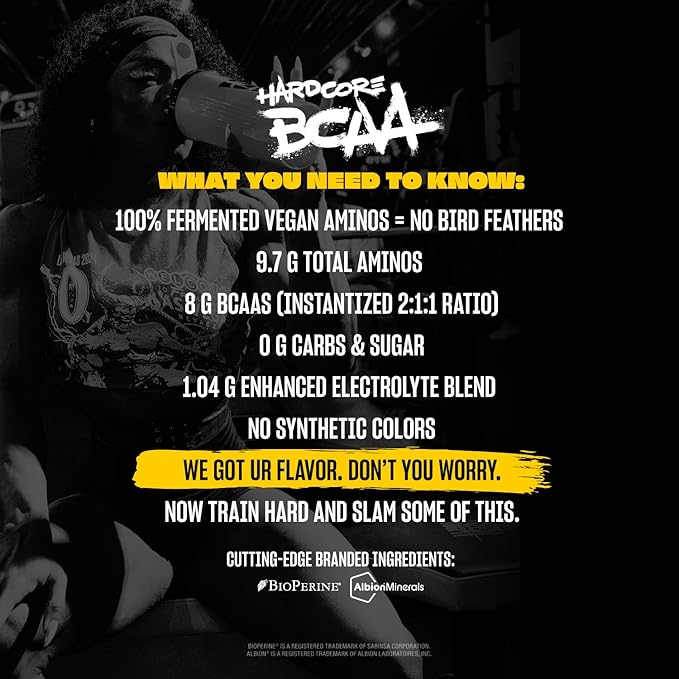 Mutant Hardcore BCAA - Pre, Intra or Post Workout – BCAA Next Level branched-Chain Amino Acids Supplement – Hydration + Recovery - 30 Serving - Mango