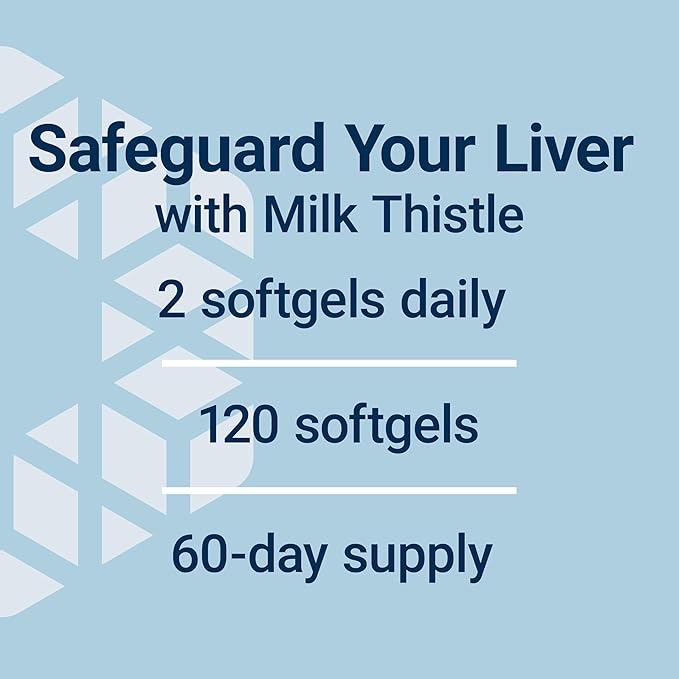 Life Extension Advanced Milk Thistle, Liver Health Supplement, Liver Detox, Cell Division, silymarin, silybin, bioavailable, Gluten Free, Non-GMO, 120 softgels