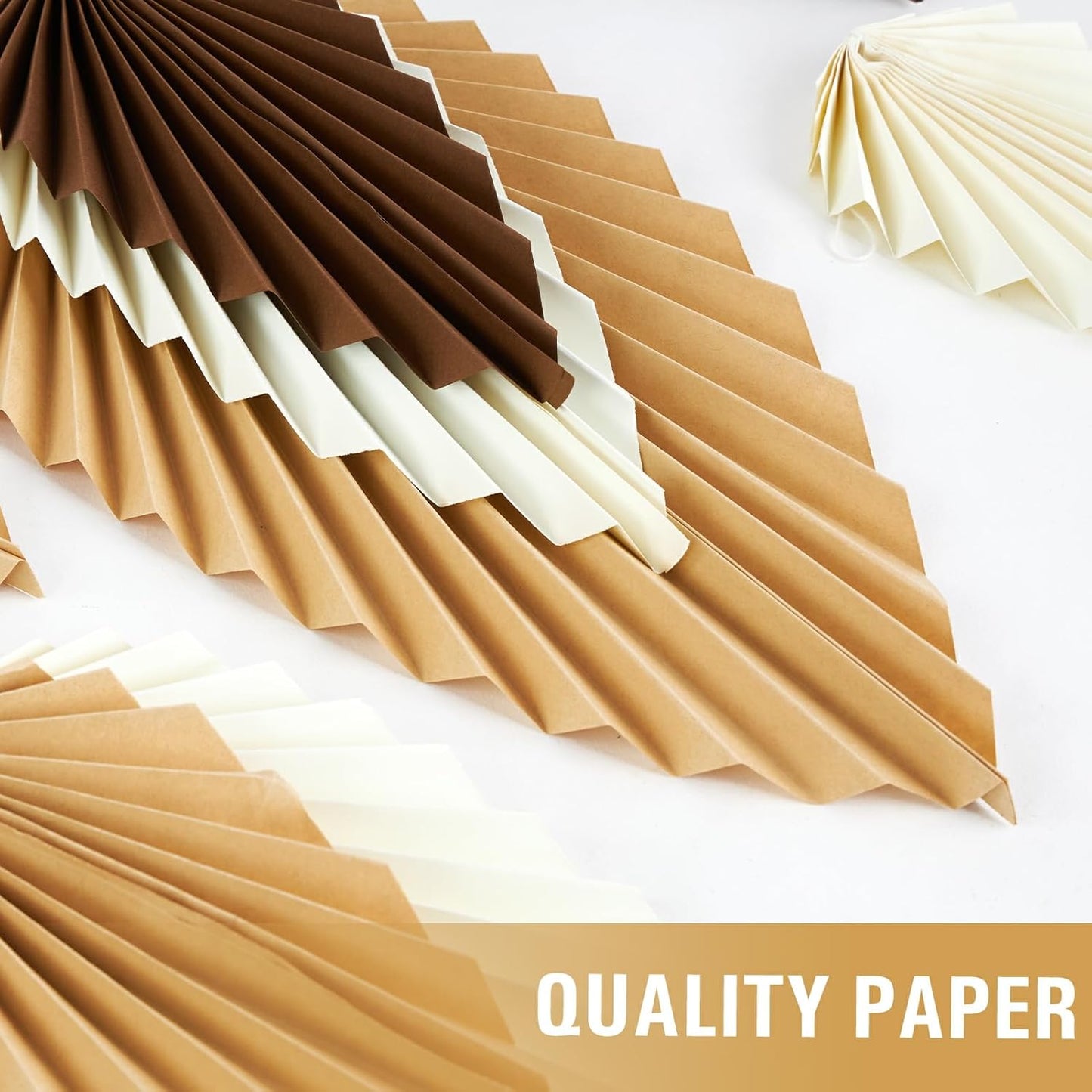 Paper Leaves Decorations for Wall Paper Fans Boho Room Decoration Leaves Backdrop Neutral Decor Hanging Wall Decor, Set of 9