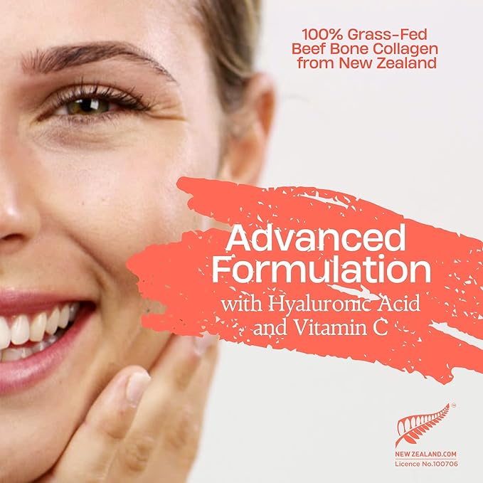 FREZZOR Collagen Peptides Powder, Fine Lines & Wrinkles, Hair & Nails, Supports Youthful Flexibility & Mobility, 100% New Zealand Hydrolyzed Beef Bone Collagen, Unflavored 675g 3 Jars