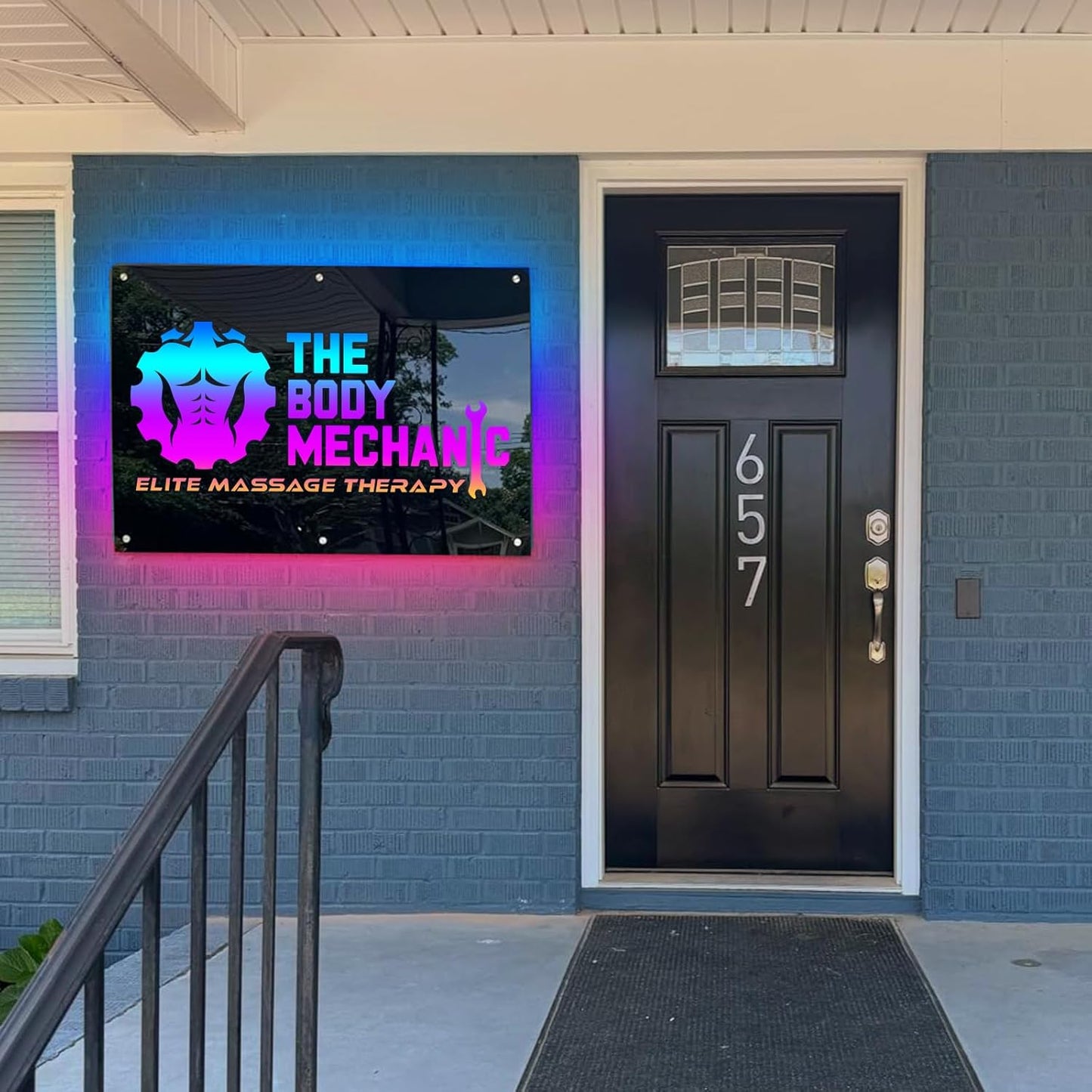 Custom Light up Mirror Signs for Business with Remote, Large Personalized Mirror Logo Led Sign for Office Storefront, Color Changing Customized Neon Sign Logo Banners for Enhanced Branding Slogan