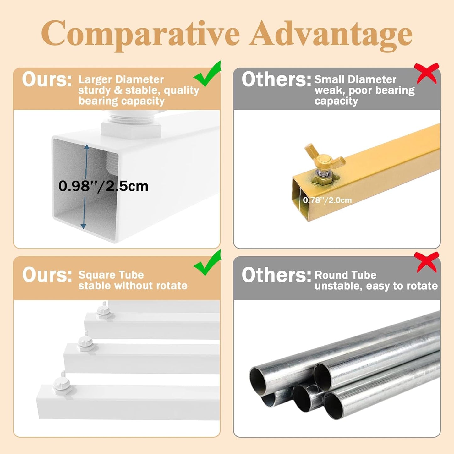 Wokceer 10 FT Backdrop Stand Heavy Duty Pipe and Drape Kit, Adjustable White Backdrop Stands for Wedding Photo Booth Background Birthday Party Exhibition Decoration