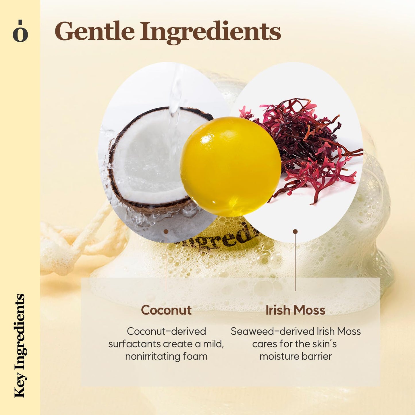 Ongredients Centella Asiatica Cleansing Ball, Face Soap Bar, Jelly Ball Cleanser, 3.8 Ounce