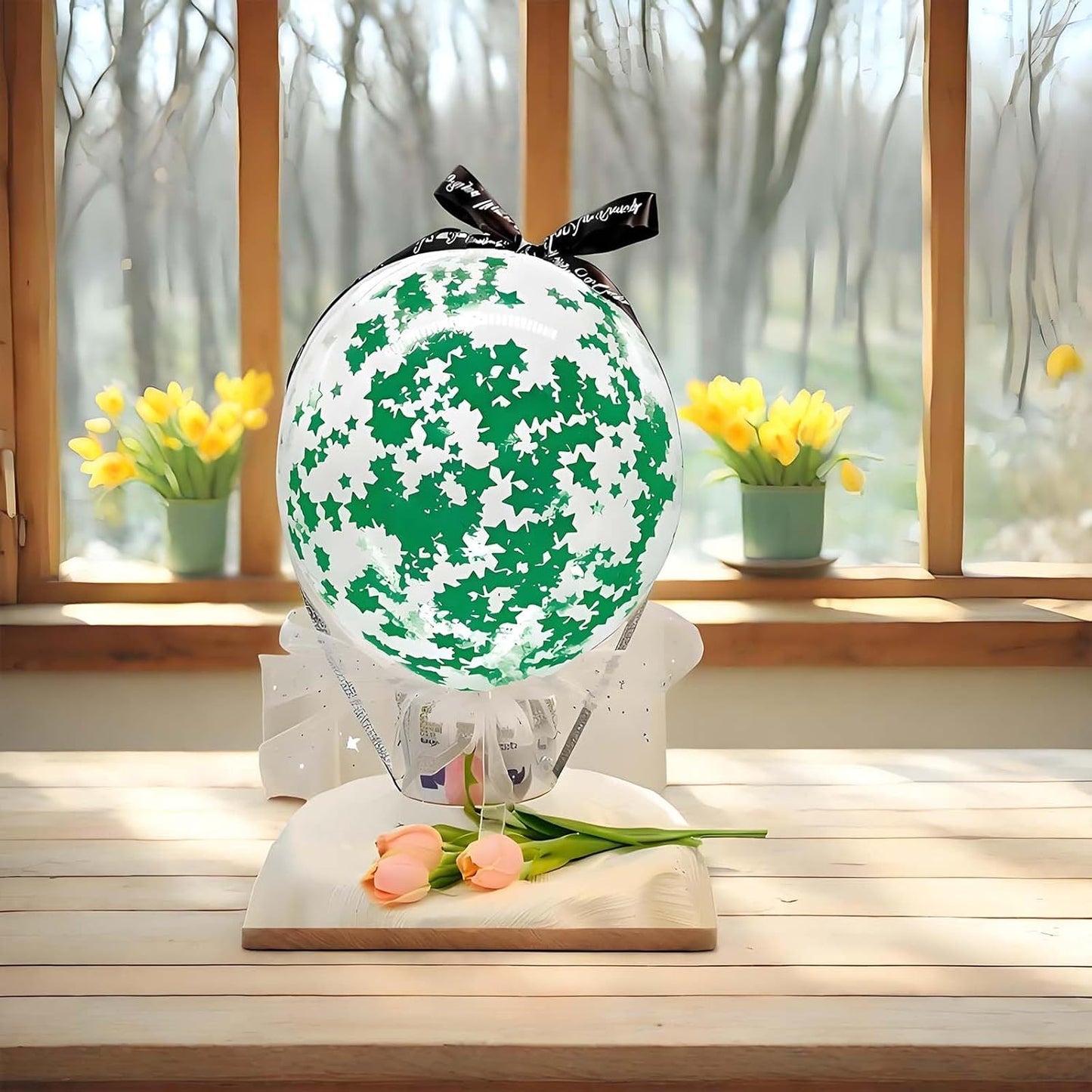 Green Star Confetti - 60g (2.11OZ) Glitter Stars Table Confetti for St. Patrick’s Day, Spring Weddings, Biodegradable Leaf Green Shimmer Décor for Crafts, Tables, Photo Backdrops