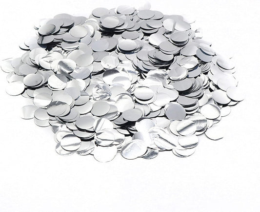 Silver Foil Confetti,Round Dots Glitter Table Confetti,Sparkling for Party Decorations(1.76 OZ)