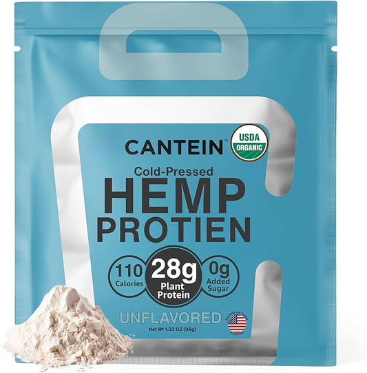 Organic Hemp Protein, Vegan Protein Powder, Plant Based Protein Powder, Non Dairy Protein, Lactose Free Natural Protein, Gluten Free- 1 Servings, Unflavored Sample