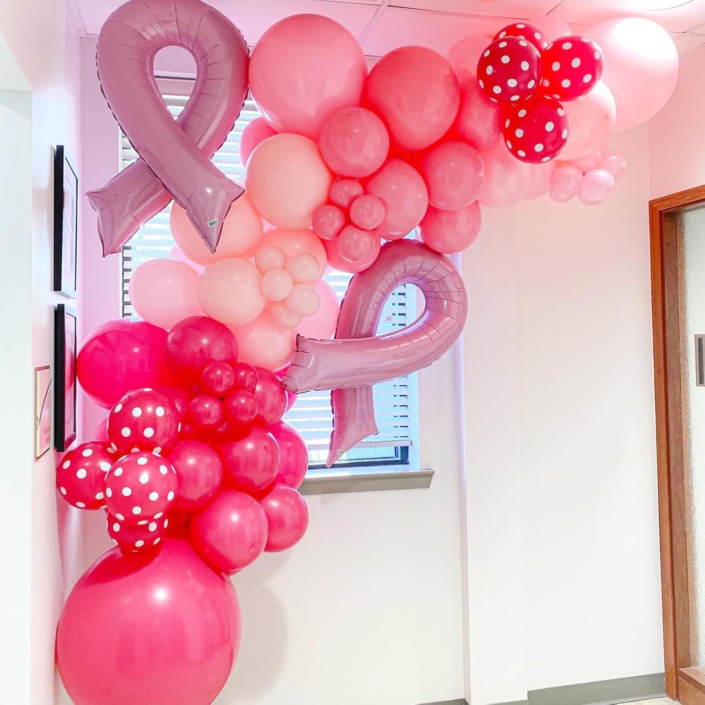 90pack Hot Pink Balloons Different Size 18/12/10/5 Inch Dark Pink Balloon Garland Arch Kit for Graduation, Wedding, Birthday, Princess Theme Party, Valentine's Day, Baby Shower Decorations