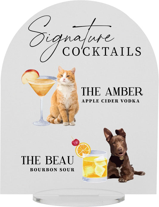 Pet Signature Drink Wedding Signs