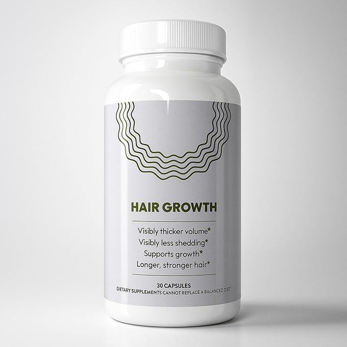 Hair Growth Supplement for Women & Men – Biotin 3000mcg, Collagen, Saw Palmetto & Ashwagandha – Thicker, Fuller Hair Support – Vitamins C, D3, E & Zinc – 30 Capsules – 1 a Day