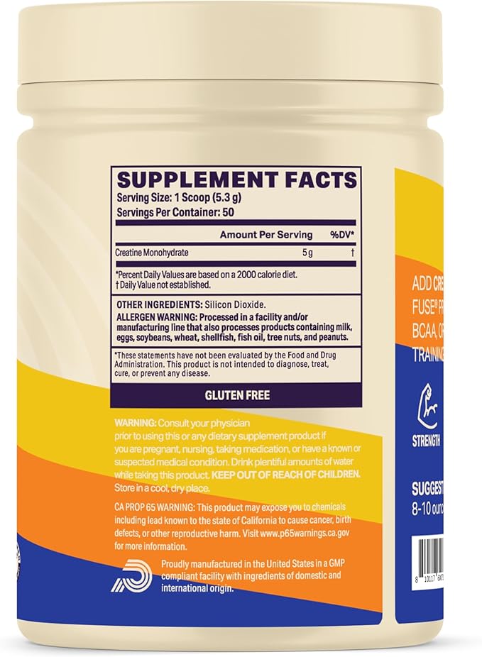 Podium Nutrition, Solos | Creatine Monohydrate, 50 Servings, Unflavored, Boost Athletic Performance