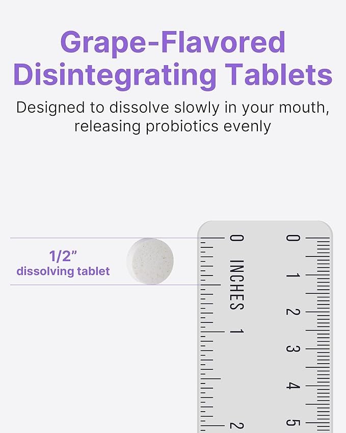 K-Nutra Dentifresh Xylitol Tabs Purple (24g, 30 Tablets) Holiday Gifts 4 Billion CFU, Sugar-Free Oral Probiotics for Teeth & Mouth, Bad Breath Gums, Safe for Bedtime, Mild Grape Flavor with OMULA