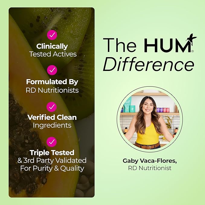HUM Gut Instinct (30-Day Supply) - Daily Probiotics for Digestive Health for Women and Men - Lactobacillus + Bifidobacterium Strains for Bloating, Immune Support + Healthy Gut Diversity