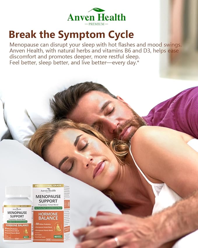 Menopause Supplements for Women,Vitamin D3 & B6,Menopause Probiotics Relief, Supports Hot Flashes, Night Sweats, Bloating & Gut Health with Herbs, Collagen Peptides | 270 Veggie Caps