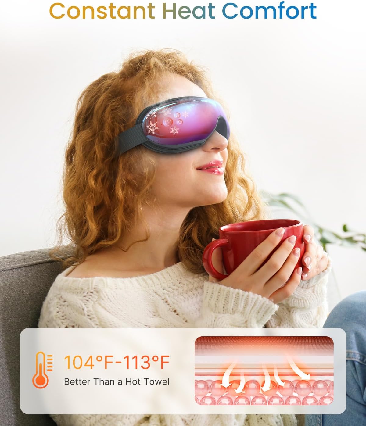 RENPHO Eyeris 1 Eye Massager with Heat&Customized Gift Card, Birthday Gifts for Women/Men, Heated Sleep Mask for Relax, Sleep Eye Care Gifts for Reduce Eye Strain, Improve Sleep