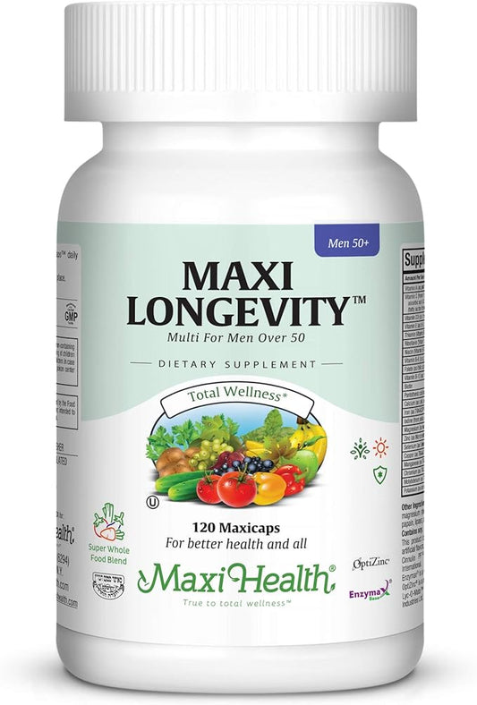 Mens Multivitamin 50 Plus – Daily Multivitamin for Men Over 50 with Vitamin B12, A, D, C, Zinc, Magnesium & More – Energy, Immune & Heart Support Mens Multi Vitamins - Non-GMO – 120 Capsules