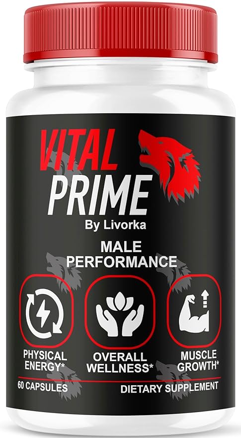 Vital Prime, Advanced Formula for Mens Male Performance, Supplement Support Capsules - 1 Month Supply