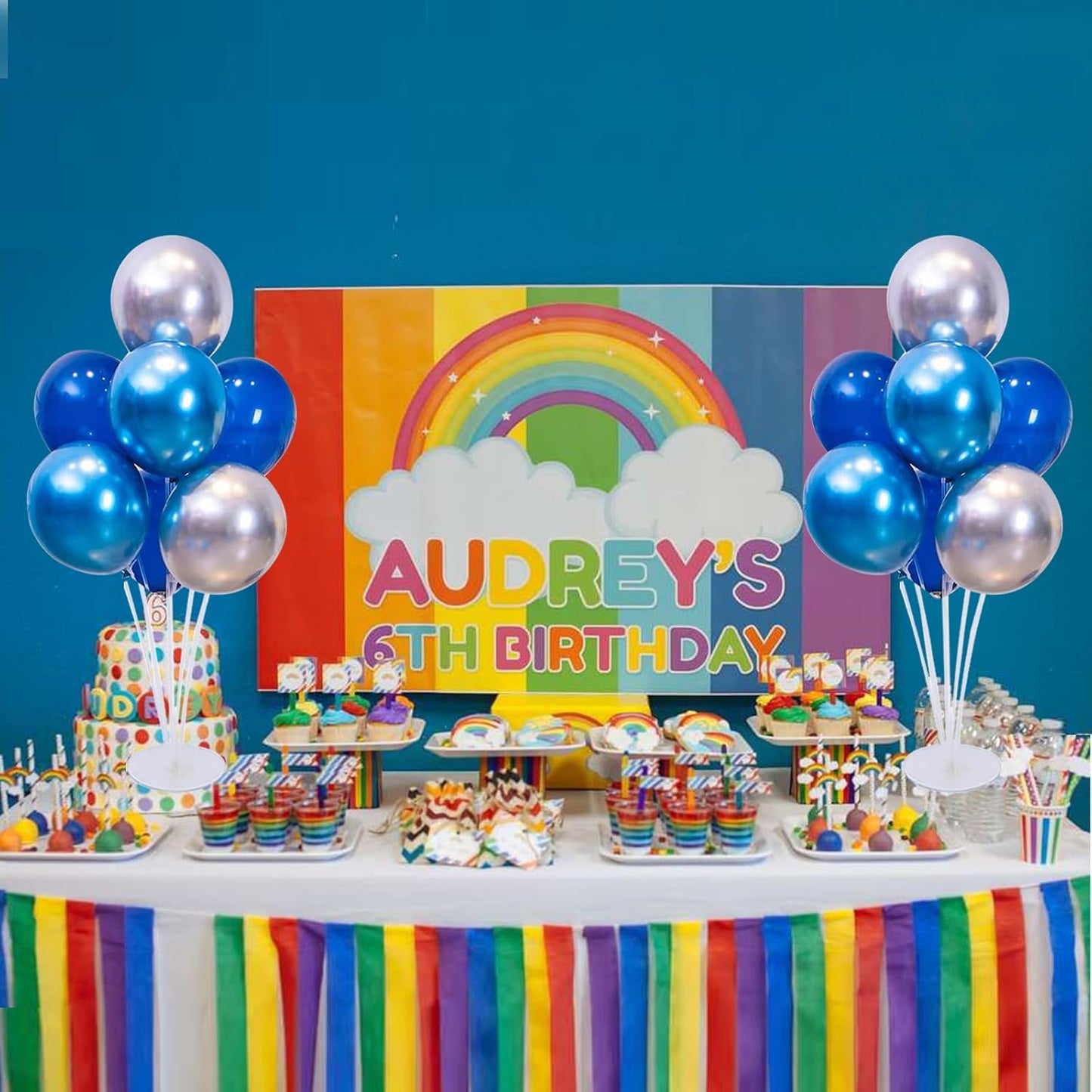 2 Set Balloon Stand Kit - Balloon Sticks With Base for Table Balloon Centerpiece Decorations for Birthday Graduation Gender Reveal Baby Shower Party Decorations