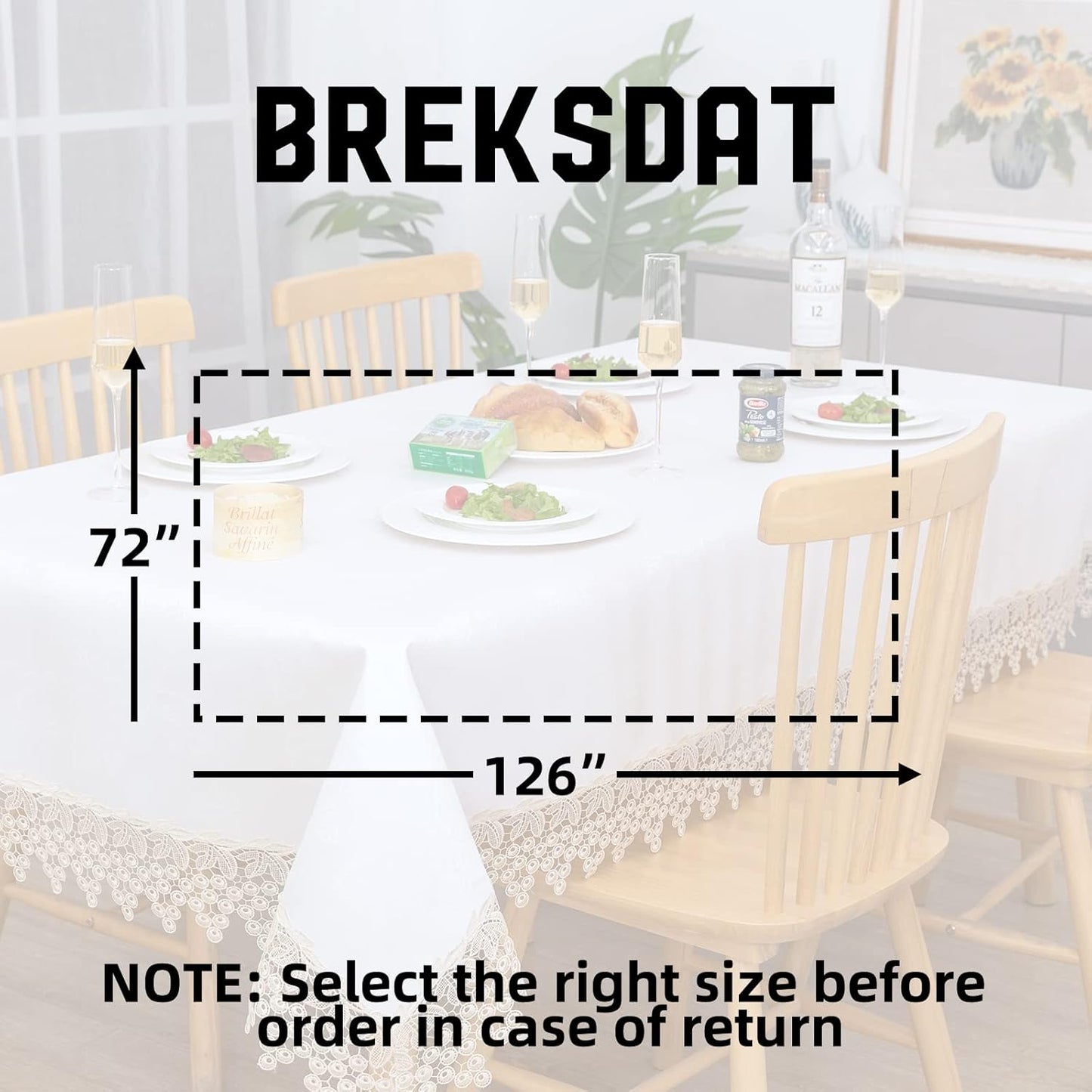 Beige lace Premium Rectangle Farmhouse Table Runner Waterproof OilProof SpillProof AntiShrink Soft Wrinkle Resistant Decorative Fabric Table Cover Kitchen Dinning Party Wedding Banquet