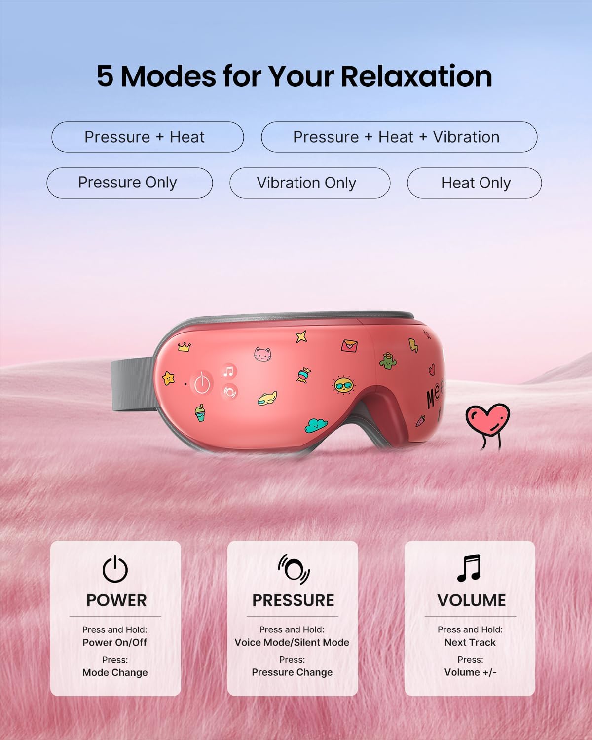 RENPHO Eyeris 1 Eye Massager with Heat, Birthday Gifts Eye Mask for Mom Dad Women Men Her Him, Smart Sleep Mask for Relax, Reduce Strain