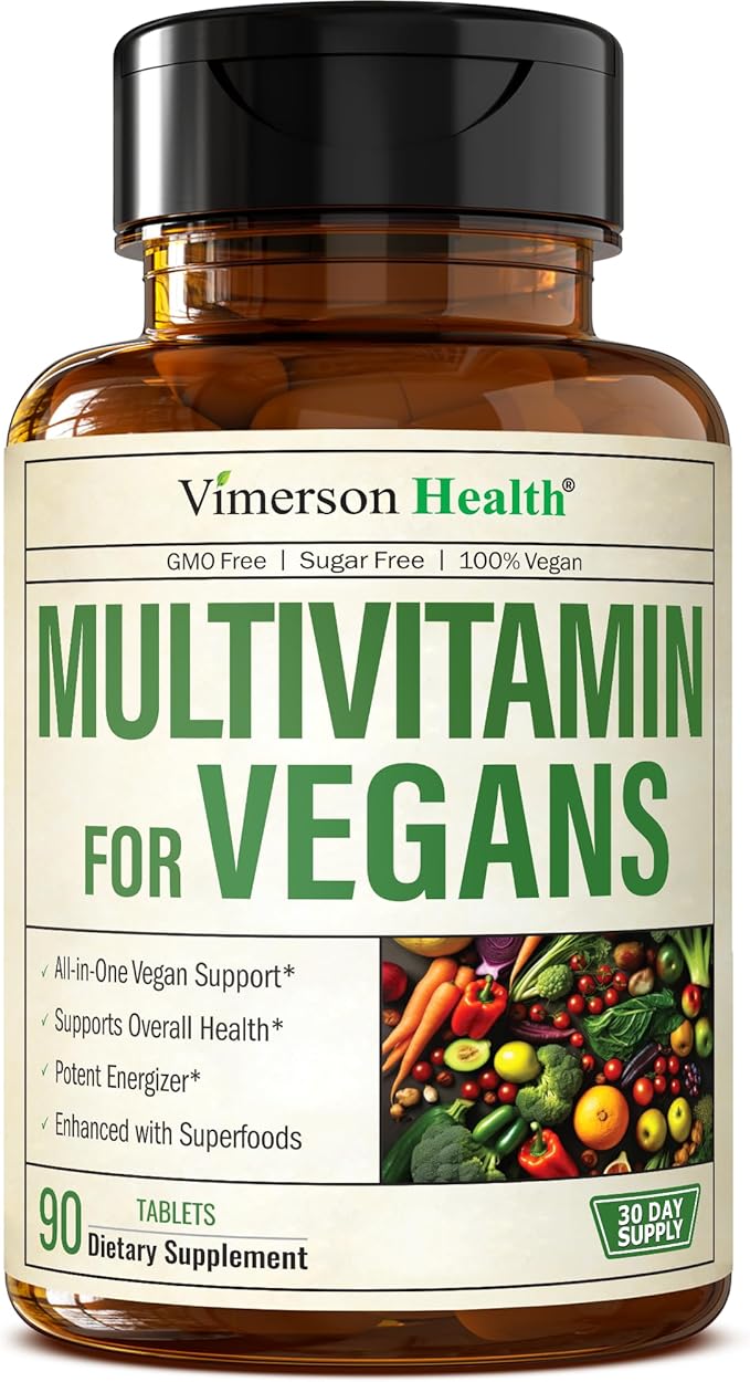 Vegan Multivitamin for Women & Men - Essential Multivitamins & Multiminerals 90 Tablets with Vitamin B12, A, D, C, Zinc, Magnesium & More for Total Body Wellness - 23 Key Nutrients & Vitamins